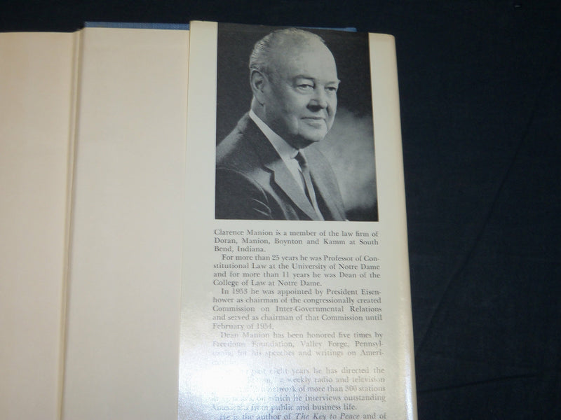 1964 THE CONSERVATIVE AMERICAN BOOK INSCRIBED BY CLARENCE MANION - D 476