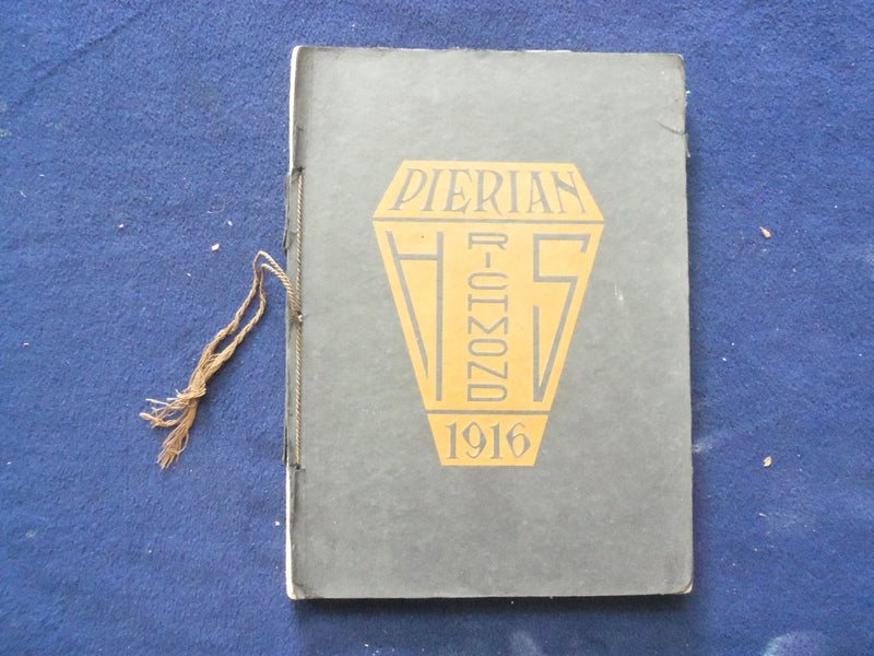 1916 PIERIAN RICHMOND HIGH SCHOOL YEARBOOK - RICHMOND, INDIANA - YB 1925W