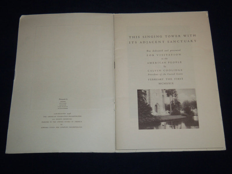 1946 THE MOUNTAIN LAKE SANCTUARY GUIDE BOOK - FLORIDA - J 8645