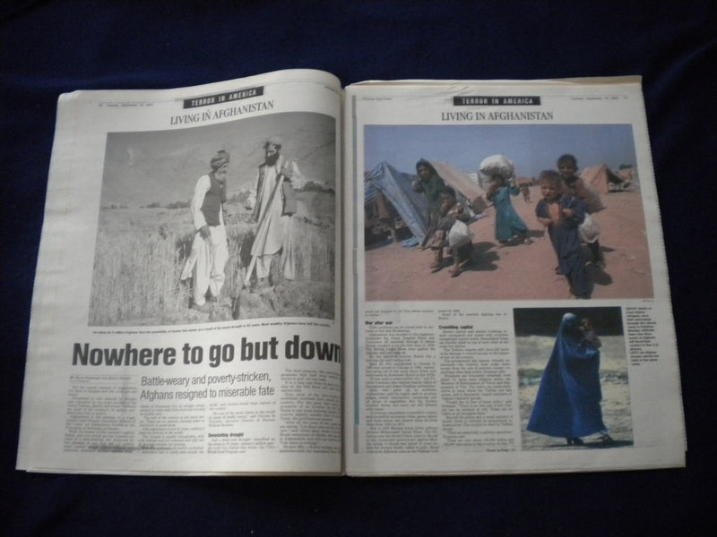 2001 SEPTEMBER 18 CHICAGO SUN-TIMES NEWSPAPER -BIN LADEN, DEAD OR ALIVE- NP 5946