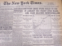 1928 JUNE 5 NEW YORK TIMES - SOUTHERN CROSS SPANS OCEAN TO FIJI - NT 5358