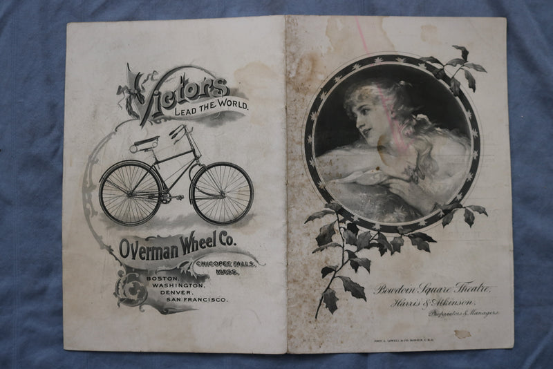 1892-1893 BOWDOIN SQUARE THEATRE PROGRAM - LOT OF 4 - BOSTON, MA - K 2608
