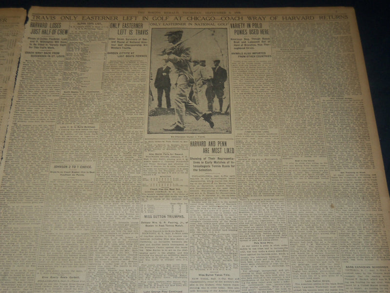 1909 SEPTEMBER 9 THE BOSTON HERALD - PEARY STORY OF DASH TO NORTH POLE - BH 202