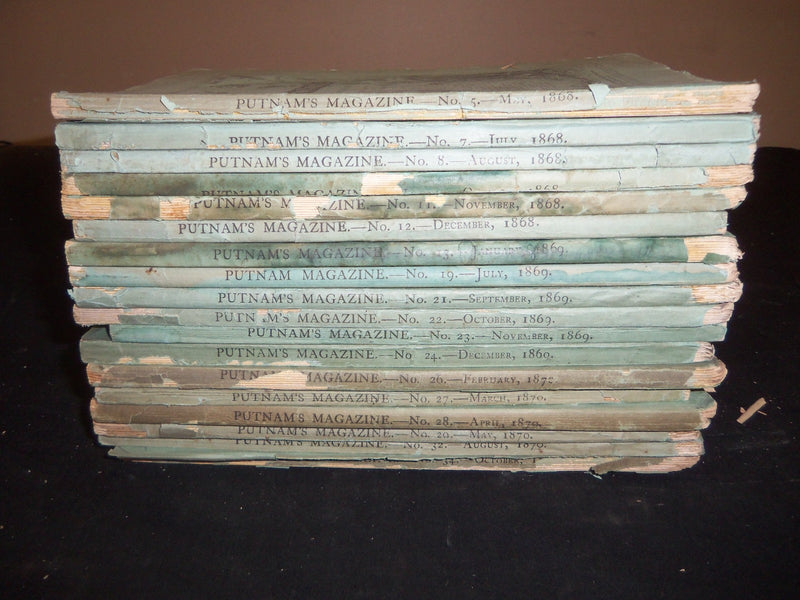 1868-1870 PUTNAM'S MONTHLY MAGAZINE - LOT OF 18 ISSUES - WR 1160