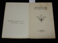 1922 A MOTHER'S LIFE IN MINIATURE BOOK SIGNED BY ALBERT NORTON - J 7022