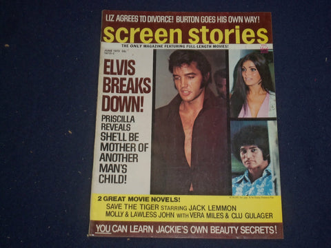 1973 JUNE SCREEN STORIES MAGAZINE - ELVIS PRESLEY - PHOTOS & STORIES - ST 5907