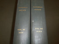 1926 SATURDAY REVIEW 2 BOUND VOLUMES - COMPLETE YR- PUBLISHED IN LONDON - R 1132