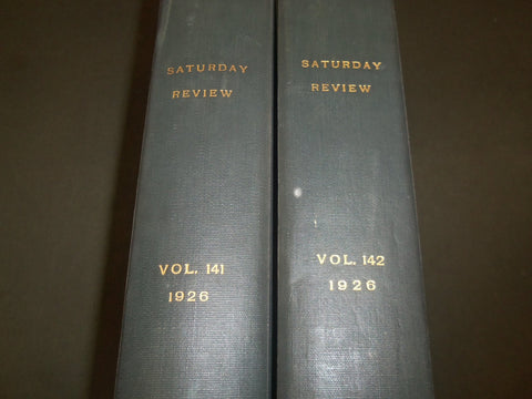 1926 SATURDAY REVIEW 2 BOUND VOLUMES - COMPLETE YR- PUBLISHED IN LONDON - R 1132