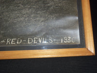 1930 PASSAIC RED DEVILS FOOTBALL TEAM FRAMED PHOTO - NEW JERSEY - 21x17 - #42A