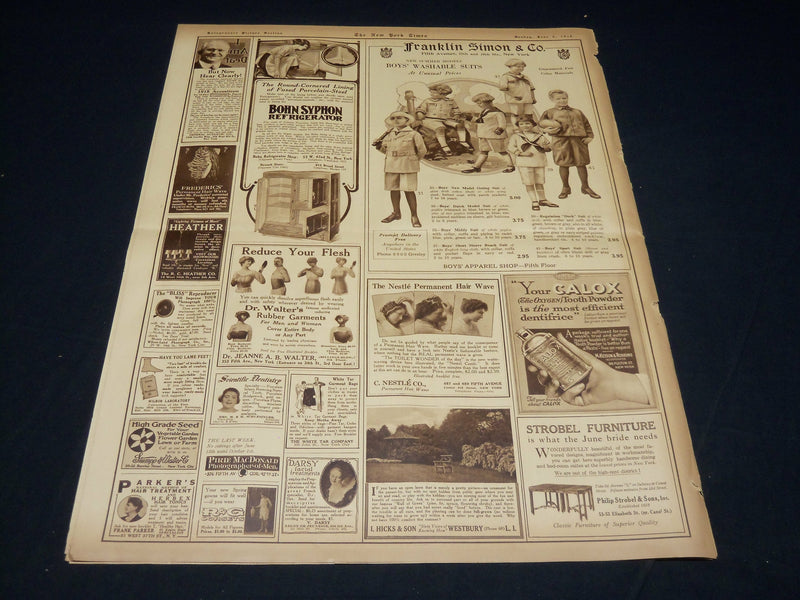 1918 JUNE NEW YORK TIMES PICTURE SECTION NO. 7 & 8 - RALPH DE PALMA - NT 8823