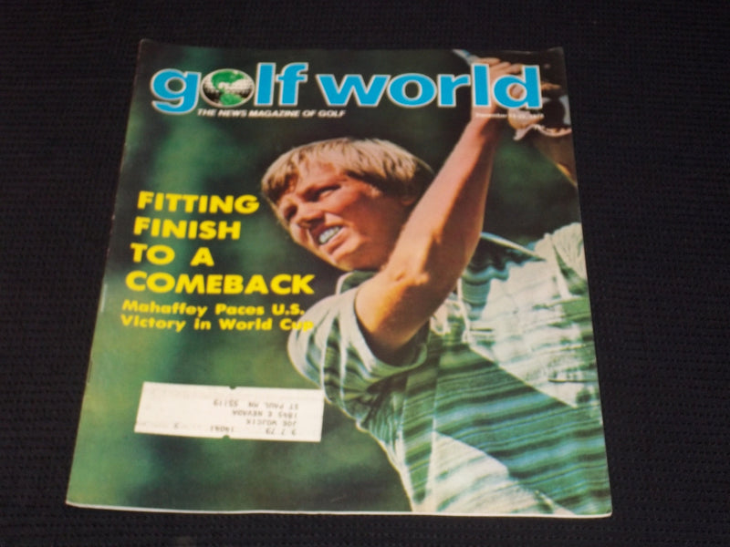 1978 DECEMBER 15-22 GOLF WORLD MAGAZINE - JOHN MAHAFFEY FRONT COVER - E 6705