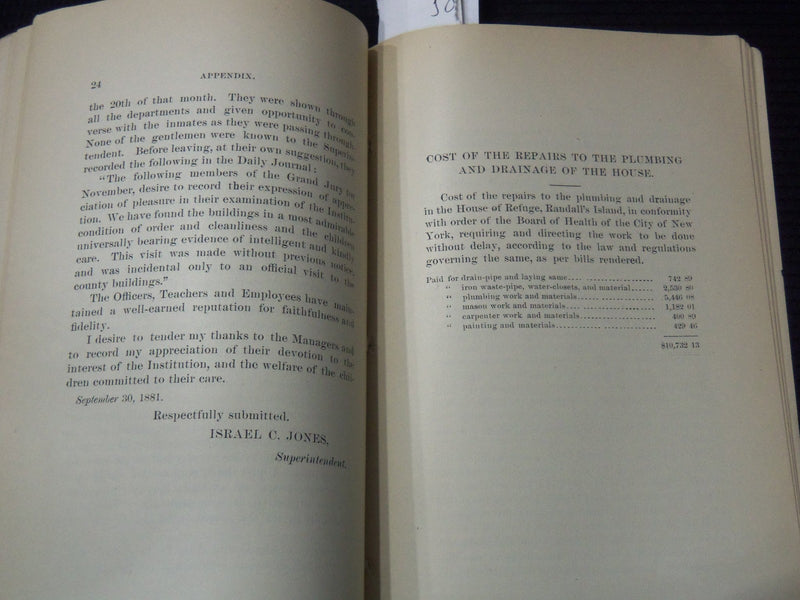 1881 NEW YORK REFORMATION OF JUVENILE DELINQUENTS 57TH ANNUAL REPORT - K 3101