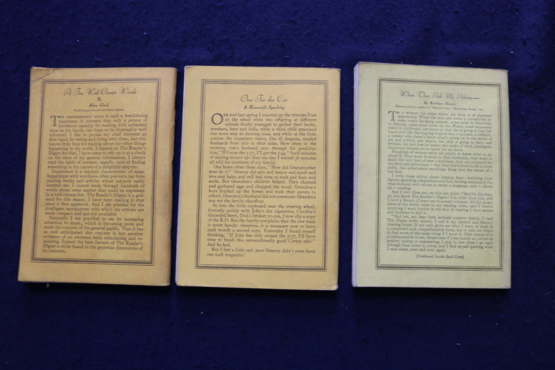 1935-1939 READER'S DIGEST MAGAZINE - LOT OF 9 - O 3444B