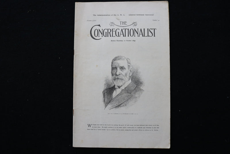 1895 OCTOBER 10 THE CONGREGATIONALIST MAGAZINE - REV. M. E. STRIEBY - K 2339