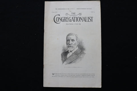 1895 OCTOBER 10 THE CONGREGATIONALIST MAGAZINE - REV. M. E. STRIEBY - K 2339