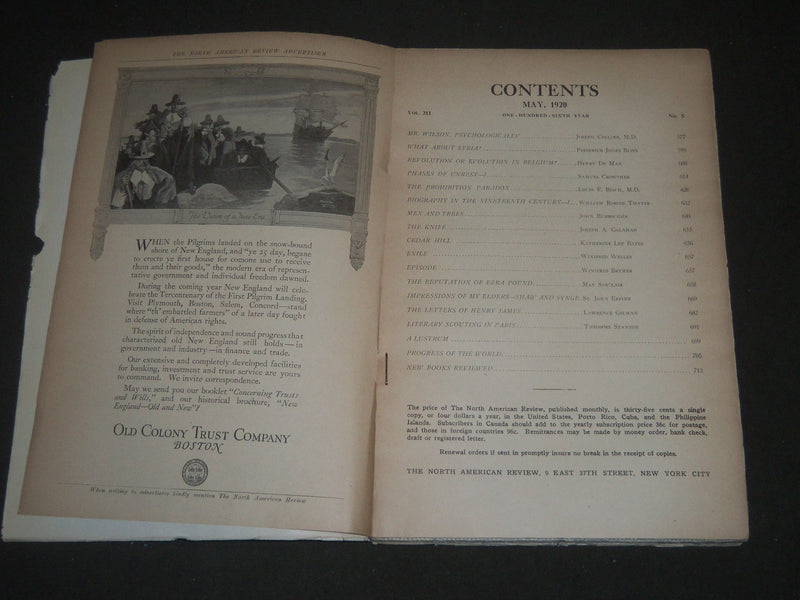 1908-1923 NORTH AMERICAN REVIEW LOT OF 18 ISSUES - STORIES/ARTICLES - WR 1291