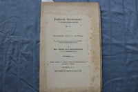 1913 NOVEMBER JUDICIAL SETTLEMENT OF INTERNATIONAL DISPUTES - SOFTCOVER - K 2980