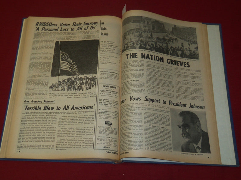 1963 RWDSU RECORD NEWSPAPER BOUND VOLUME NO. 10 - RETAIL - WHOLESALE - R 15C