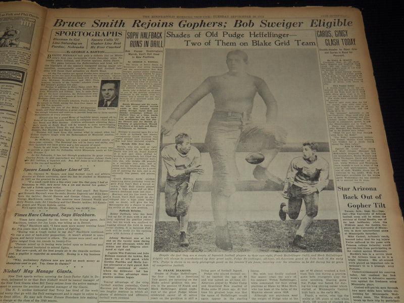1939 SEPT 26 MINNEAPOLIS MORNING TRIBUNE - FRENCH SHELL NAZIS FORTS - NT 9542