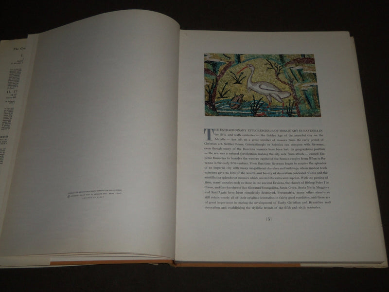 1956 RAVENNA MOSAICS BOOK WITH TEXT BY GIUSEPPE BOVINI - COLOR PLATES - D 227