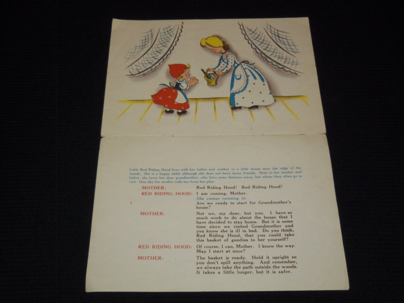 1944 RED RIDING HOOD BOOK PRODUCED BY CHARLOTTE STEINER - NICE ILLUS. - J 7468
