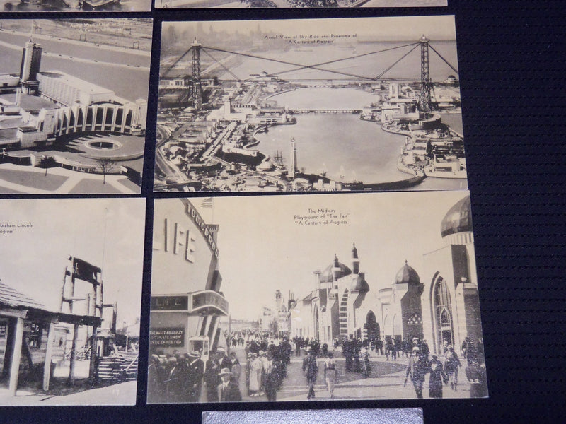 1833 A CENTURY OF PROGRESS 1933 POSTCARDS LOT OF 13 - CHICAGO, ILLINOIS - J 8025