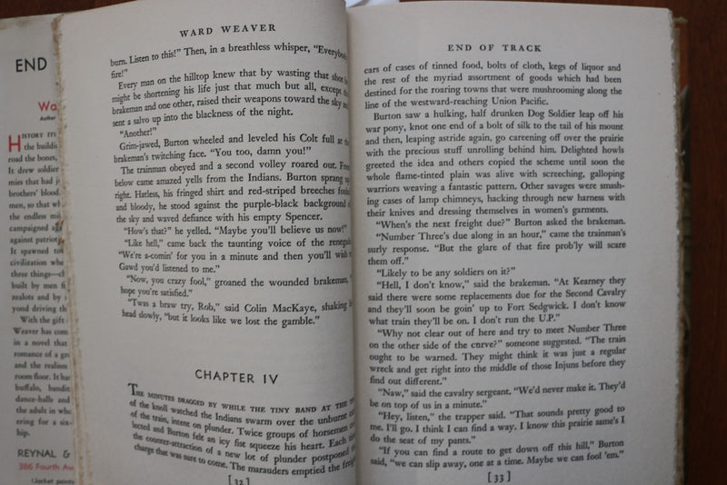 1943 END OF TRACK HARDCOVER BOOK BY WARD WEAVER - KD 9613