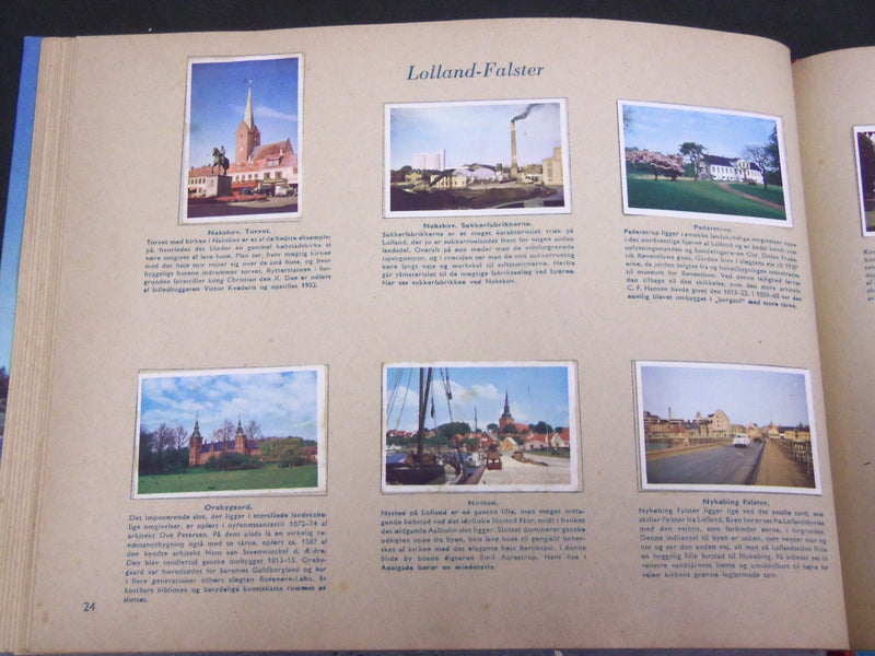 1950'S DANMARKS SERIE I BILLEDER BUILDING TOBACCO CARDS ALBUM - KD 3187