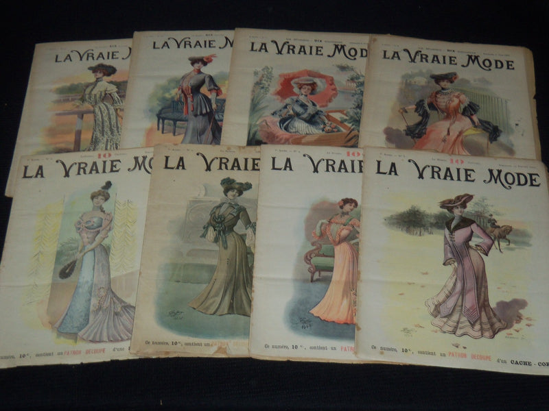1902 LA VRAIE MODE FRENCH FASHION MAGAZINE LOT OF 41 ISSUES - O 3442H