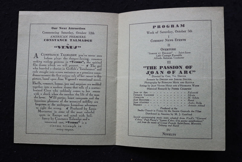 1920'S THE LITTLE CARNEGIE PLAYHOUSE PROGRAMS - LOT OF 3 - K 1957