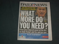 2019 NOV 21 NEW YORK DAILY NEWS NEWSPAPER - SONDLAND: WE FOLLOWED TRUMP'S ORDERS