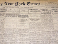 1915 JANUARY 6 NEW YORK TIMES - GERMANS ARREST CARDINAL MERCIER - NT 7816