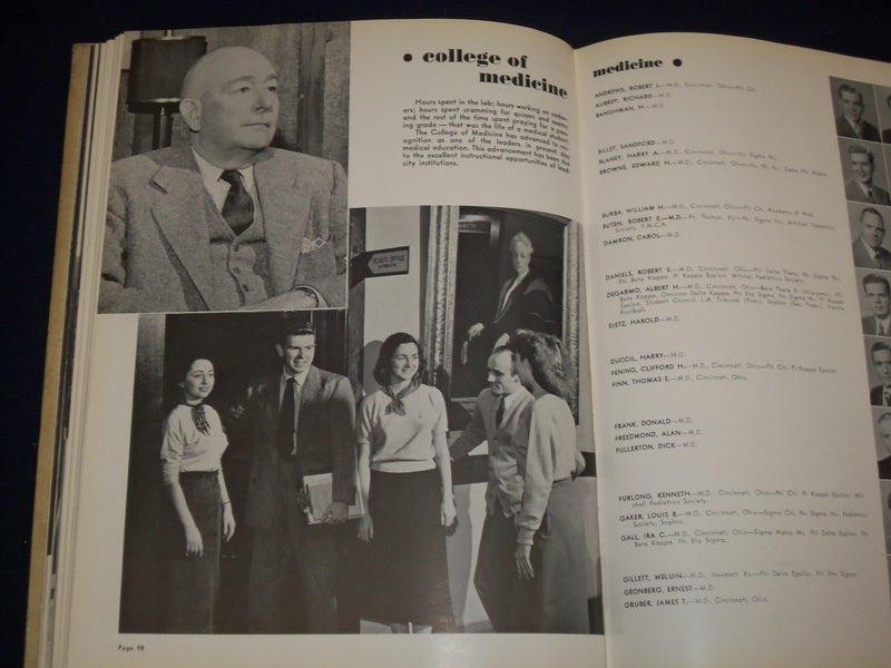 1951 CINCINNATION UNIVERSITY OF CINCINNATI YEARBOOK - OHIO - PHOTOS - YB 429