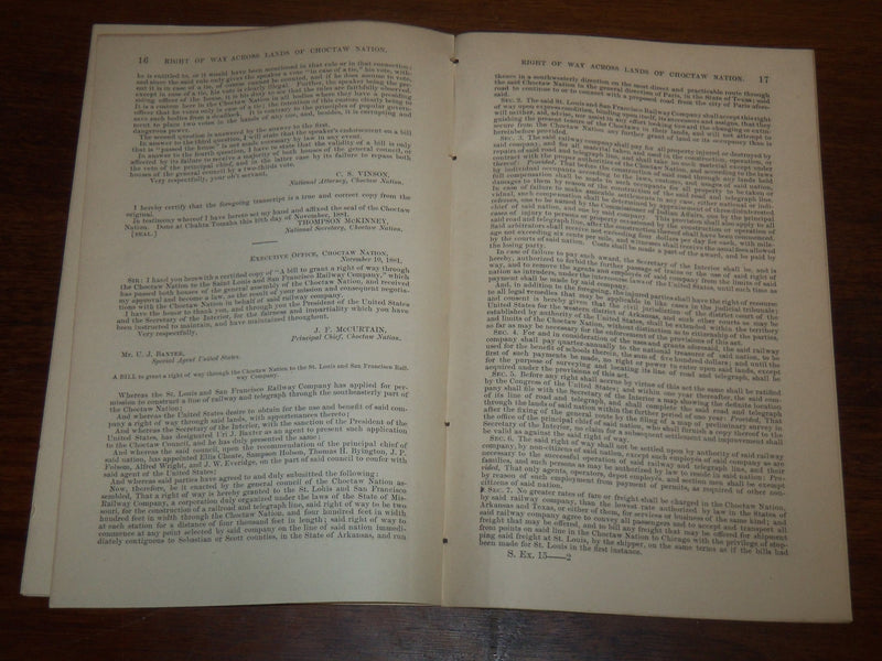1881 DECEMBER 15 PRESIDENT CHESTER ARTHUR MESSAGE - INDIANS - K 1236