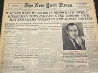 1953 NOVEMBER 4 NEW YORK TIMES - WAGNER WINS BY 440,000 - NT 4268
