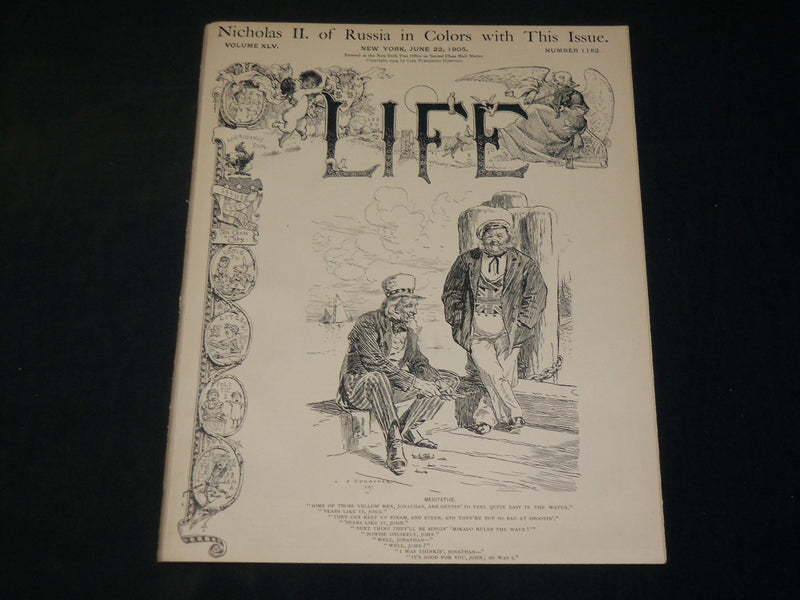 1905 JUNE 22 LIFE MAGAZINE - NICE COVER - NICHOLAS THE SZAR ILLUS. - B 4589A