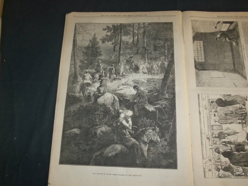 1873 MARCH 31 THE DAILY GRAPHIC NEWSPAPER- SUPERFLUOUS LAGS THE VETERAN- NT 7629