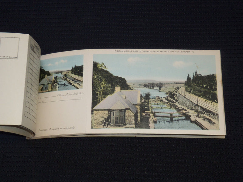 1930'S A DIARY POST CARD BOOK OF OTTAWA CANADA - 9 POSTCARDS - J 7292
