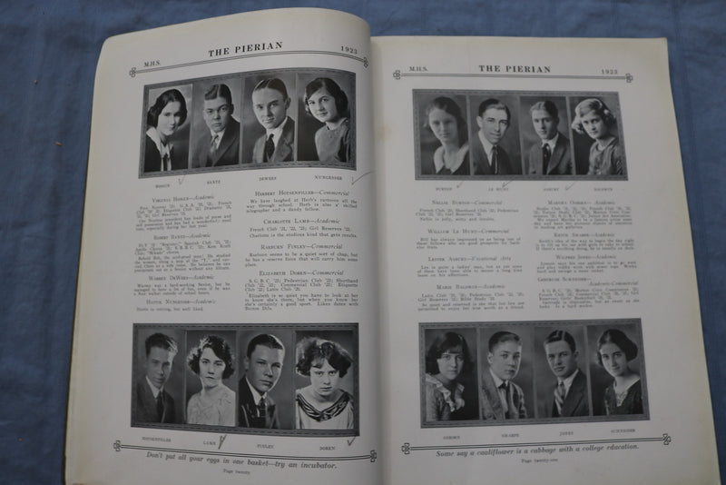 1923 THE PIERIAN MORTON HIGH SCHOOL YEARBOOK - RICHMOND, INDIANA- YB 3429