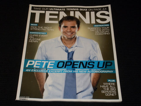 2008 AUGUST TENNIS MAGAZINE - PETE SAMPRAS FRONT COVER - E 2282