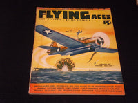 1942 OCTOBER FLYING ACES MAGAZINE ILLUSTRATED FRONT COVER - E 139