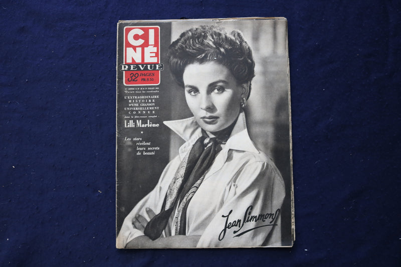 1951 JULY 27 CINE REVUE MAGAZINE - JEAN SIMMONS COVER - E 23475