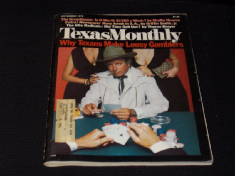 1976 NOVEMBER TEXAS MONTHLY MAGAZINE - LOUSY GAMBLERS FRONT COVER - E 7614