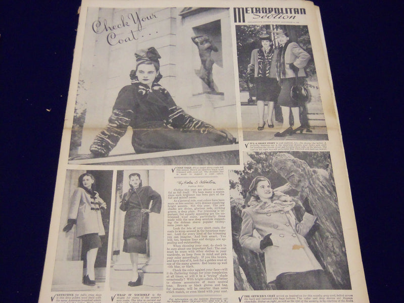 1939-1945 PHILADELPHIA RECORD METROPOLITAN NEWSPAPER SECTIONS LOT OF 13 - UP 69
