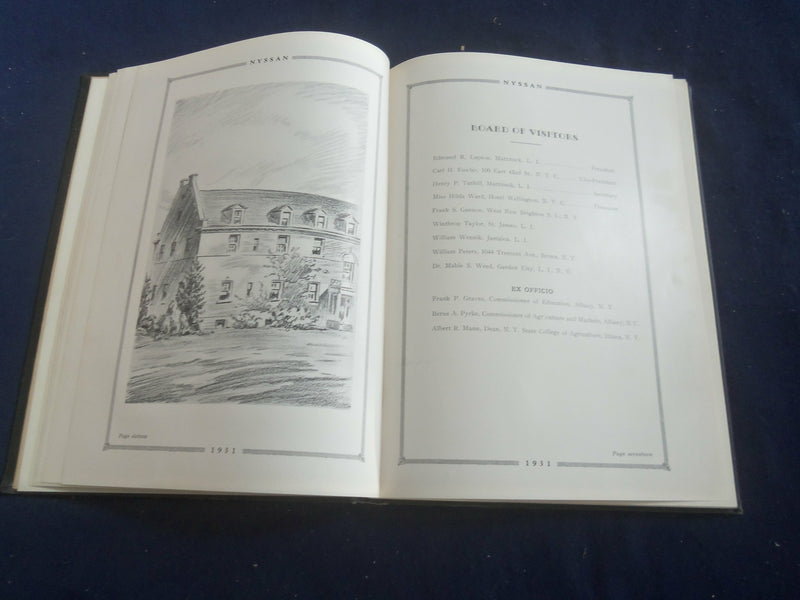 1931 NYSSAN NYS INST. OF APPLIED AGRICULTURE YEARBOOK - FARMINGDALE, NY- YB 2705