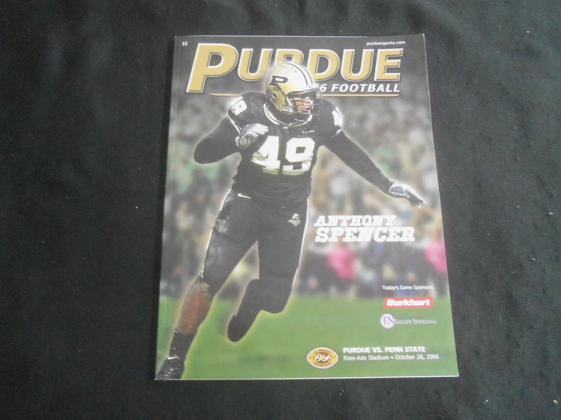 2006 OCTOBER 28 FOOTBALL PROGRAM - PERDUE UNIVERSITY VS PENN STATE UNIV- B 5534N