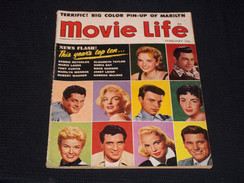 1955 FEBRUARY MOVIE LIFE MAGAZINE - DEBBIE REYNOLDS COVER - E 13265