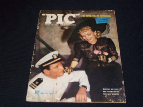 1940 DECEMBER 10 PIC MAGAZINE - MARLENE DIETRICH & JOHN WAYNE COVER - E 20544