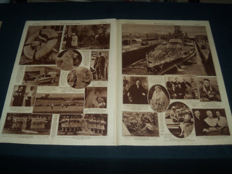 1927 JULY 3 NEW YORK TIMES PICTURE SECTION - AVIATORS - GREAT PHOTOS - NT 7392