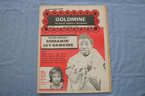 1978 NOVEMBER GOLDMINE MAGAZINE - SCREAMIN' JAY HAWKINS-DODIE STEVENS - E 26462